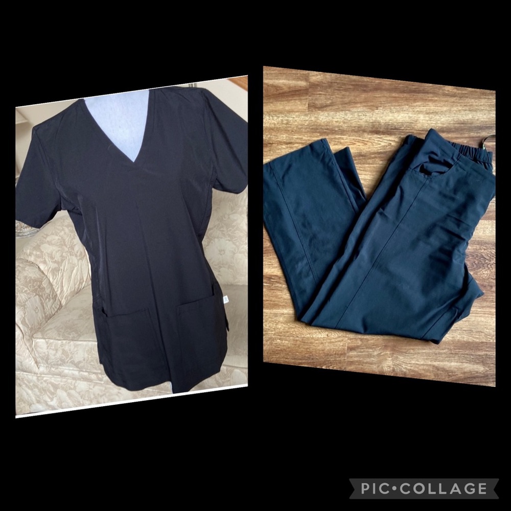 Top & Pants Scrubs Activate Black Size L Pants/ Size L Top